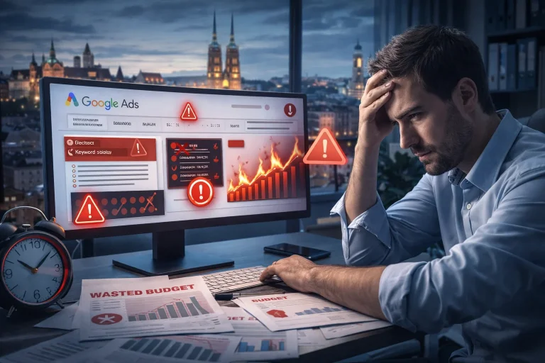 7 najczęstszych błędów w kampaniach Google Ads lokalnych firm z Wrocławia