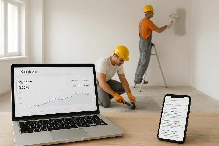 Reklama w Google dla usług budowlanych i remontowych - czy to działa?